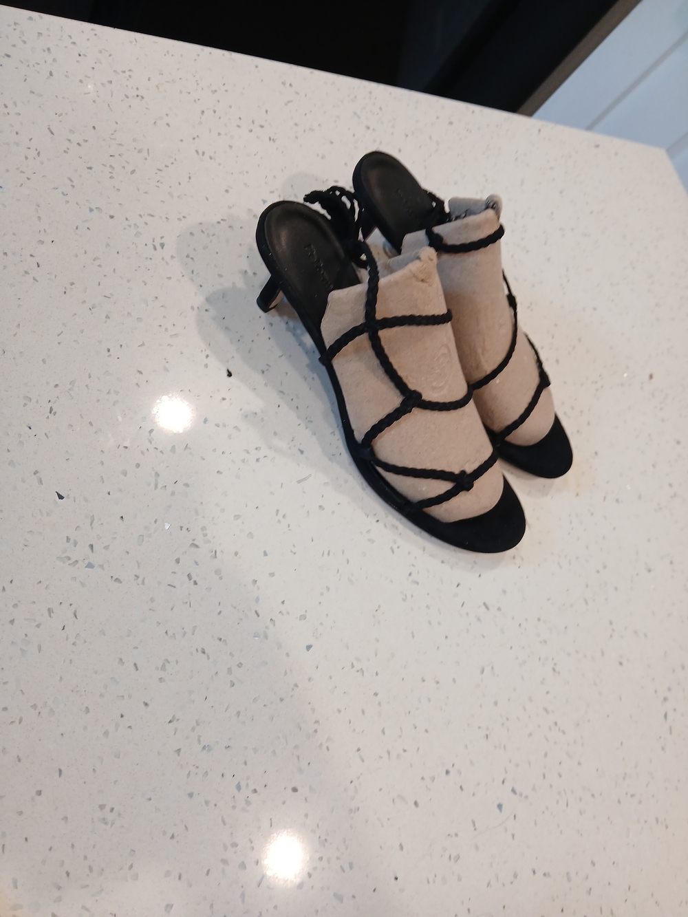Reformation Black Strappy Heeled Sandals - Women